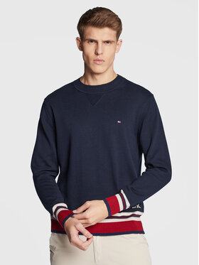 Tommy Hilfiger Tommy Hilfiger Sveter Placed Graphic MW0MW29028 Tmavomodrá Relaxed Fit