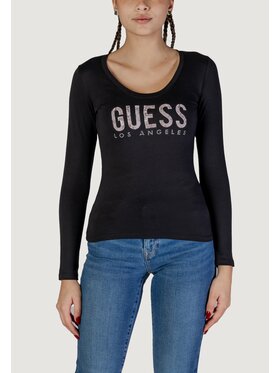 Guess Guess T-shirt LS CN PYTHON LOGO Nero Shirt Fit