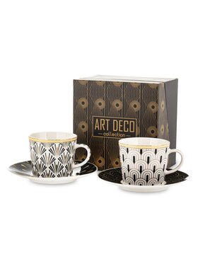 MIAhome MIAhome Zestaw 2 filiżanek porcelanowych ze spodeczkiem DIVERSO Biały