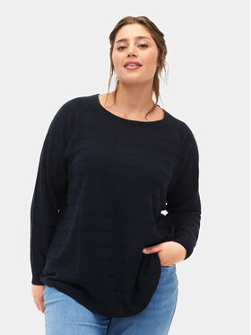 Zizzi Zizzi Пуловер M61198A Тъмносин Regular Fit
