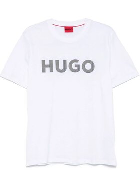 HUGO HUGO T-Shirt 50534622 10266462 100 Biały Regular Fit