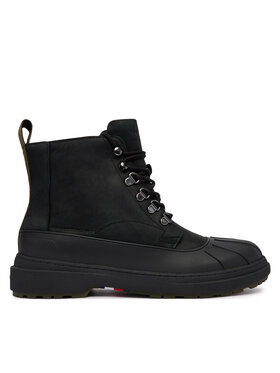 Tommy Hilfiger Tommy Hilfiger Trzewiki Outdoor Rubber Lth Boot Wpm FM0FM05957 Czarny
