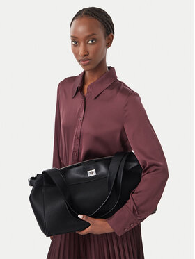 Calvin Klein Calvin Klein Torebka Mix Media Work Tote LV04F3887G Czarny