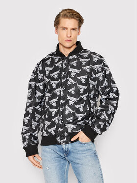 New Era New Era Kurtka bomber Chicago Bulls All Over Logo 12893178 Czarny Regular Fit