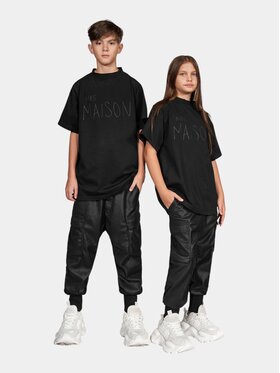MADE BY SOCIETY MADE BY SOCIETY T-Shirt MBS MAISON - T37579 Czarny Basic Fit
