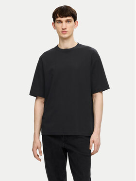 Selected Homme Selected Homme T-Shirt 16094143 Μαύρο Loose Fit