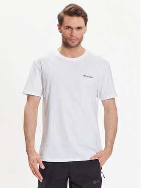 Columbia Columbia Тишърт Basic Logo 1680053 Бял Regular Fit