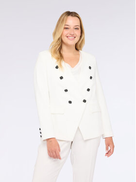 Fiorella Rubino Fiorella Rubino Kurtka outdoor Q525T000208N011 Biały Regular Fit