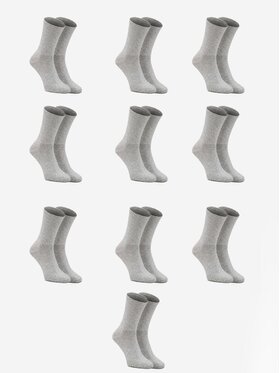 Urban Socks Urban Socks Zestaw 10 par wysokich skarpet męskich Zestaw 10 Par Długich Skarpet Męskich Szaych Urban Socks No Logo 41-46 Szary