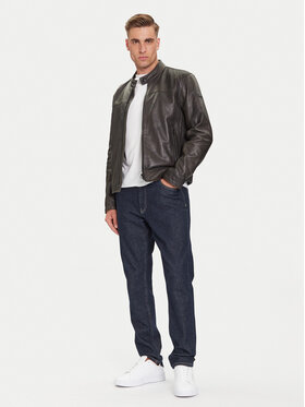 JOOP! JOOP! Lederjacke Cleary 80000863 Grau Regular Fit