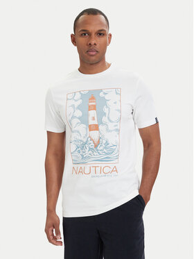 Nautica Nautica T-Shirt NAUTICA-W126-NAMTS-1012-01P Biały Regular Fit