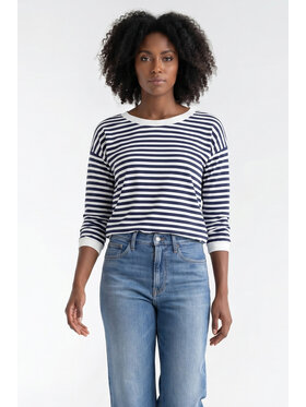 FIGL FIGL Bluzka M1373 Granatowy Regular Fit