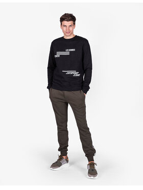 Les Hommes Les Hommes Μπλούζα LJH202-757P | Sweatshirt Μαύρο Regular Fit