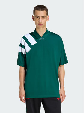 adidas adidas T-Shirt Adicolor Zielony ciemny Oversize
