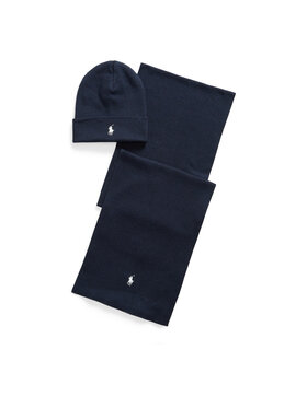 Polo Ralph Lauren Polo Ralph Lauren Komplekti kuuluvad sall ja müts 710B28980001 Tumesinine