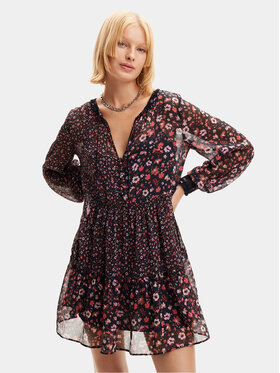 Desigual Desigual Letné šaty Doque 24SWVW20 Čierna Regular Fit