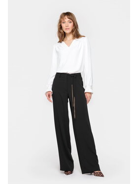EMOI EMOI Spodnie materiałowe czarne wizytowe Czarny Feminine Fit