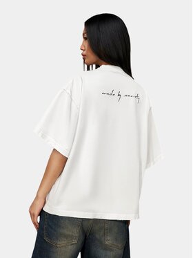 MADE BY SOCIETY MADE BY SOCIETY T-Shirt Tricou SILENT VOLUME - T27160 Biały Basic Fit