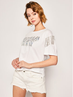 Guess Guess T-shirt Davina W0GI76 JA900 Bijela Relaxed Fit