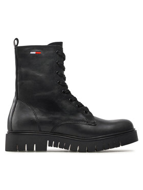 Tommy Jeans Tommy Jeans Outdoorová obuv Lace Up Wmns Boot EN0EN01992 Čierna