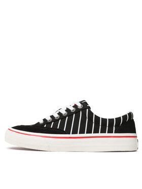 Tommy Jeans Tenisice Skate Canvas Stripes EM0EM01153 Crna