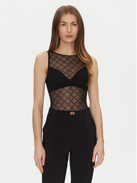 Elisabetta Franchi Elisabetta Franchi Body BO-020-51E2-V150 Fekete Slim Fit