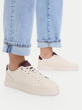 Tommy Hilfiger Tommy Hilfiger Superge Th Feminine Cupsole Monogram FW0FW09606 Kremna