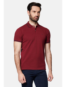 Lancerto Lancerto Polo Morty PO073124000019 Bordowy Regular Fit