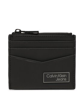 Calvin Klein Jeans Calvin Klein Jeans Etui na karty kredytowe Logo Plaqueid Cardholder W/Zip K50K510130 Czarny