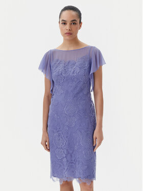 Luisa Spagnoli Luisa Spagnoli Koktejlové šaty Paniere 541685 Modrá Regular Fit