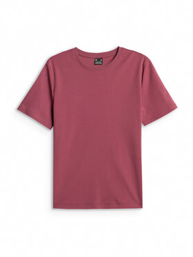 4F 4F T-Shirt BASIC+ Bordowy Regular Fit