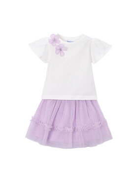 Mayoral Mayoral T-krekla un svārku komplekts 3946 Violets Regular Fit