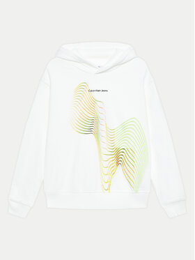 Calvin Klein Jeans Calvin Klein Jeans Суитшърт Meta Minimal Graphic IG0IG02413 Бял Relaxed Fit
