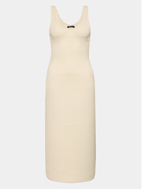 Gina Tricot Gina Tricot Плетена рокля 19485 Екрю Slim Fit
