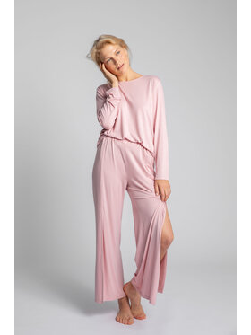 LaLupa  LaLupa Spodnie piżamowe LA026 Różowy Comfortable Fit