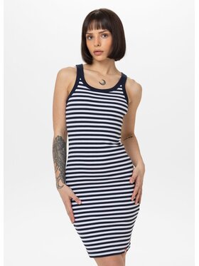 PITBULL PITBULL Sukienka codzienna Sukienka Rib LAYLA II XL Biały Regular Fit