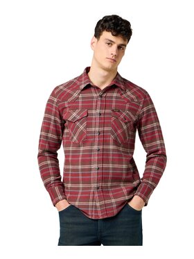 Wrangler Wrangler Koszula 112371525 Czerwony Regular Fit