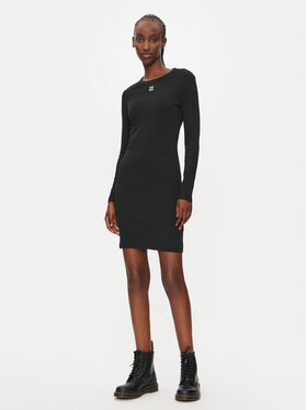 HUGO Hugo Kleid für den Alltag Nemalia_1 50518385 Schwarz Slim Fit