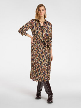 Elena Mirò Elena Mirò Vestito chemisier 7434P100261N002 Marrone Regular Fit