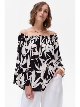 blue shadow blue shadow Bluzka Ribeira Czarny Regular Fit