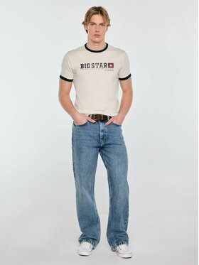 BIG STAR BIG STAR T-Shirt SUMMET_103_150 Beżowy Basic Fit