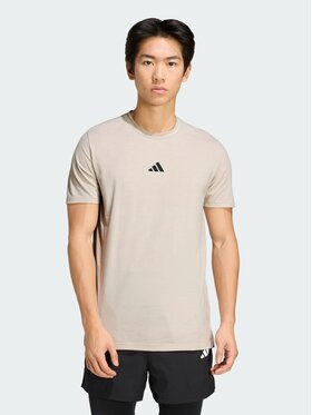 adidas adidas Koszulka techniczna 127287 Beżowy Slim Fit