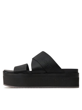 Calvin Klein Jeans Natikače Flatform Sandal Webbing In Mr YW0YW01361 Crna