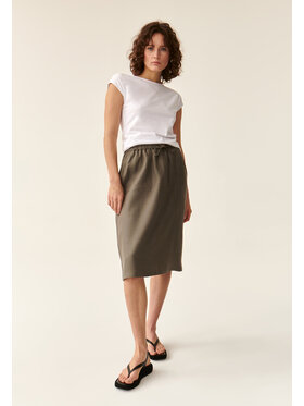 TATUUM TATUUM Midi sukně KOLIKO Khaki A-Line Fit