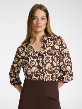 Elena Mirò Elena Mirò Koszula 5033P000350N003 Brązowy Regular Fit