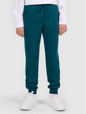 4F 4F Spodnie dresowe 4FJWAW26TTROM1770-40S Zielony ciemny Jogger Fit