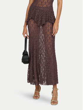 ONLY ONLY Φούστα maxi Aya 15375833 Σκούρο καφέ Regular Fit