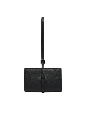 Calvin Klein Calvin Klein Portfel Emblem Hw Pebble Wallet On Strap LV04F1130G Czarny