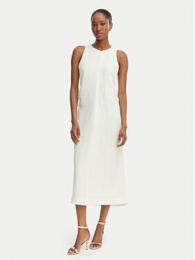 BOSS BOSS Vasaras kleita C_Delinna 50559243 Écru Regular Fit