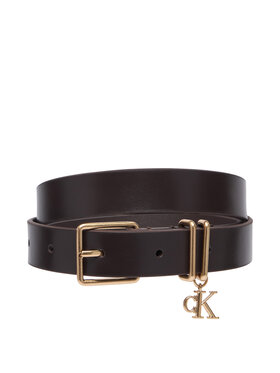 Calvin Klein Calvin Klein Pas Monogram Charm Keeper Belt 25Mm LV04F7086G Temno rjava